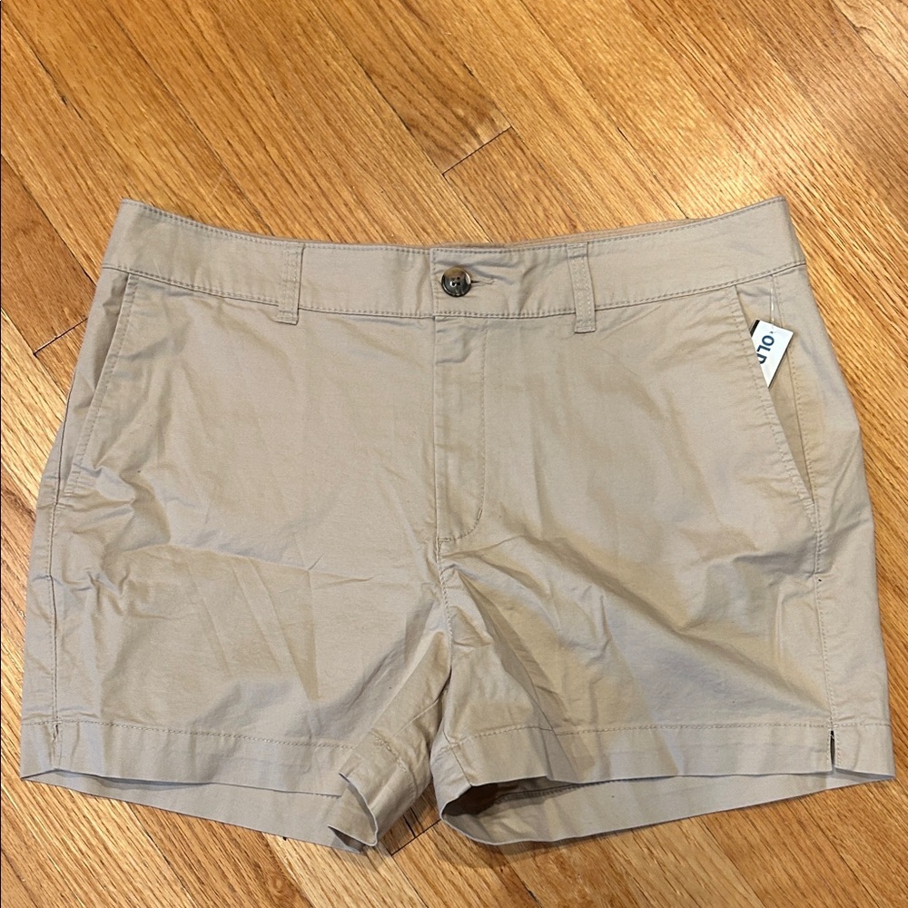 New Old Navy Everyday Short High Rise Women's Shorts Tan 12
